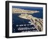 Aerial View of St. Angelo Fort in Vittoriosa in Front of Valletta, Malta, Mediterranean-Tondini Nico-Framed Photographic Print