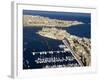 Aerial View of St. Angelo Fort in Vittoriosa in Front of Valletta, Malta, Mediterranean-Tondini Nico-Framed Photographic Print