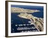 Aerial View of St. Angelo Fort in Vittoriosa in Front of Valletta, Malta, Mediterranean-Tondini Nico-Framed Photographic Print