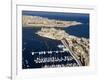 Aerial View of St. Angelo Fort in Vittoriosa in Front of Valletta, Malta, Mediterranean-Tondini Nico-Framed Photographic Print