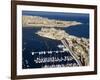 Aerial View of St. Angelo Fort in Vittoriosa in Front of Valletta, Malta, Mediterranean-Tondini Nico-Framed Photographic Print