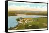 Aerial View of St. Mary's Villa, Clearwater Lake, Wisconsin-null-Framed Stretched Canvas