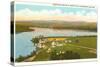 Aerial View of St. Mary's Villa, Clearwater Lake, Wisconsin-null-Stretched Canvas