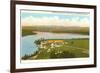 Aerial View of St. Mary's Villa, Clearwater Lake, Wisconsin-null-Framed Premium Giclee Print