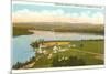 Aerial View of St. Mary's Villa, Clearwater Lake, Wisconsin-null-Mounted Art Print