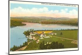 Aerial View of St. Mary's Villa, Clearwater Lake, Wisconsin-null-Mounted Art Print