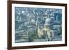 Aerial view of St. Paul's Cathedral and neighbouring buildings, London, England-Frank Fell-Framed Photographic Print