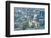 Aerial view of St. Paul's Cathedral and neighbouring buildings, London, England-Frank Fell-Framed Photographic Print