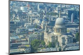 Aerial view of St. Paul's Cathedral and neighbouring buildings, London, England-Frank Fell-Mounted Photographic Print