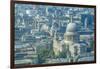 Aerial view of St. Paul's Cathedral and neighbouring buildings, London, England-Frank Fell-Framed Photographic Print