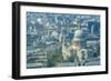 Aerial view of St. Paul's Cathedral and neighbouring buildings, London, England-Frank Fell-Framed Photographic Print