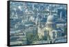 Aerial view of St. Paul's Cathedral and neighbouring buildings, London, England-Frank Fell-Framed Stretched Canvas