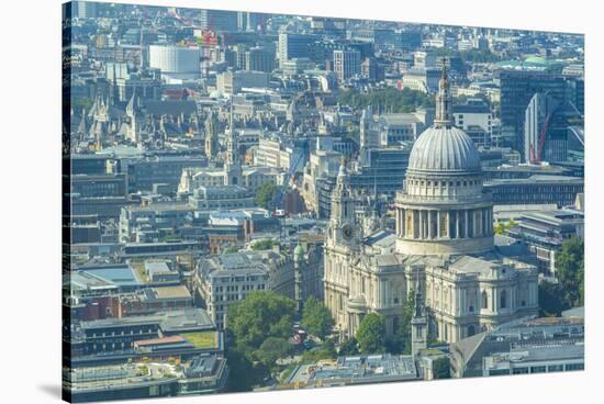 Aerial view of St. Paul's Cathedral and neighbouring buildings, London, England-Frank Fell-Stretched Canvas