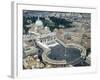 Aerial view of St. Peter's Basilica and its square in the Vatican. 1656-1667-Giovanni Lorenzo Bernini-Framed Giclee Print