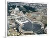 Aerial view of St. Peter's Basilica and its square in the Vatican. 1656-1667-Giovanni Lorenzo Bernini-Framed Giclee Print