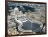 Aerial view of St. Peter's Basilica and its square in the Vatican. 1656-1667-Giovanni Lorenzo Bernini-Framed Giclee Print