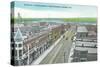 Aerial View of State Street and Snake River - Weiser, ID-Lantern Press-Stretched Canvas