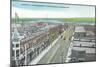 Aerial View of State Street and Snake River - Weiser, ID-Lantern Press-Mounted Art Print
