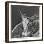 Aerial View of Statue of Liberty from Helicopter-null-Framed Photographic Print