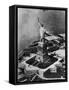 Aerial View of Statue of Liberty-null-Framed Stretched Canvas
