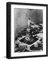 Aerial View of Statue of Liberty-null-Framed Photographic Print