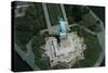 Aerial View of Statue of Liberty-null-Stretched Canvas