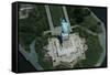 Aerial View of Statue of Liberty-null-Framed Stretched Canvas