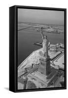 Aerial View of Statue of Liberty-null-Framed Stretched Canvas