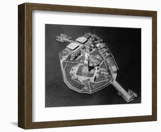 Aerial View of Statue of Liberty-null-Framed Photographic Print