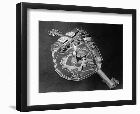 Aerial View of Statue of Liberty-null-Framed Photographic Print