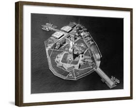 Aerial View of Statue of Liberty-null-Framed Photographic Print