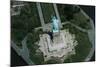 Aerial View of Statue of Liberty-null-Mounted Photographic Print