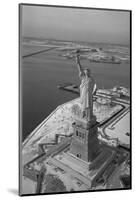 Aerial View of Statue of Liberty-null-Mounted Photographic Print