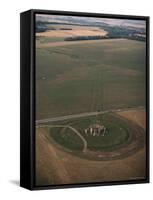 Aerial View of Stonehenge, Unesco World Heritage Site, Salisbury Plain, Wiltshire, England-Adam Woolfitt-Framed Stretched Canvas