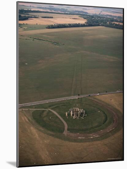 Aerial View of Stonehenge, Unesco World Heritage Site, Salisbury Plain, Wiltshire, England-Adam Woolfitt-Mounted Photographic Print