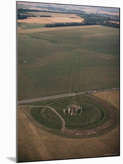 Aerial View of Stonehenge, Unesco World Heritage Site, Salisbury Plain, Wiltshire, England-Adam Woolfitt-Mounted Photographic Print