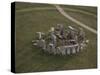 Aerial View of Stonehenge, Unesco World Heritage Site, Salisbury Plain, Wiltshire, England-Adam Woolfitt-Stretched Canvas