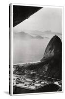 Aerial View of Sugarloaf Mountain, Rio De Janeiro, Brazil, from a Zeppelin, 1930-null-Stretched Canvas