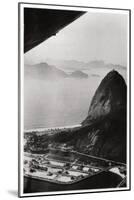 Aerial View of Sugarloaf Mountain, Rio De Janeiro, Brazil, from a Zeppelin, 1930-null-Mounted Giclee Print