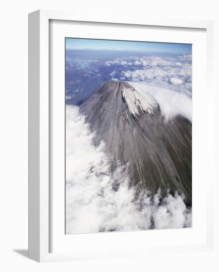 Aerial View of Summit Cone of Sangay, Dormant Volcano, Ecuador-Doug Allan-Framed Photographic Print