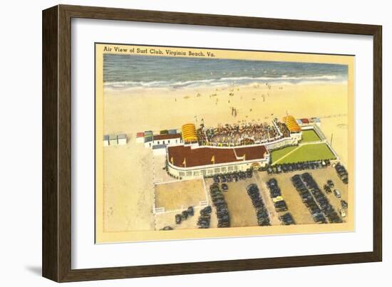 Aerial View of Surf Club, Virginia Beach, Virginia-null-Framed Art Print