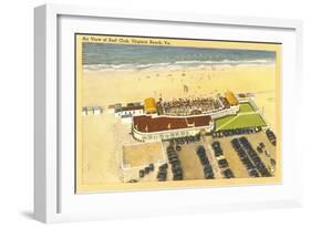 Aerial View of Surf Club, Virginia Beach, Virginia-null-Framed Art Print