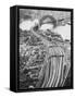 Aerial View of Sydney Harbor-null-Framed Stretched Canvas