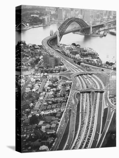 Aerial View of Sydney Harbor-null-Stretched Canvas