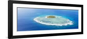 Aerial View of Tavarua, Heart Shaped Island, Mamanucas Islands, Fiji-Matteo Colombo-Framed Photographic Print