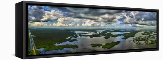 Aerial view of Ten Thousand Islands National Wildlife Refuge, Collier County, Florida, USA-null-Framed Stretched Canvas