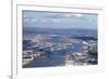 Aerial View of Thames Barrier, River Thames, London, England, United Kingdom, Europe-Peter Barritt-Framed Photographic Print