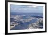 Aerial View of Thames Barrier, River Thames, London, England, United Kingdom, Europe-Peter Barritt-Framed Photographic Print