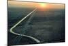 Aerial View of the All-American Canal as the Blazing Sun Sets in the West. the Can..., 1980S (Photo-James L Stanfield-Mounted Giclee Print