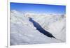 Aerial View of the Alpine Lago Di Lei Surrounded by Snow, Val Di Lei, Chiavenna-Roberto Moiola-Framed Photographic Print